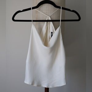 Open back white top XS